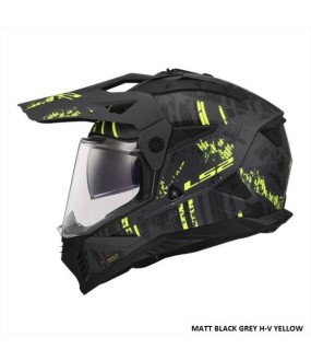 LS2 MX702 PIONEER II CRAZY GLOSS BLACK GREY RED XL