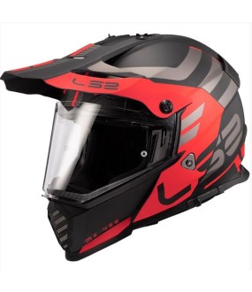 LS2 MX436 PIONEER EVO ADVENTURER MATT BLACK RED 3XL ΕΞΟΠΛΙΣΜΟΣ