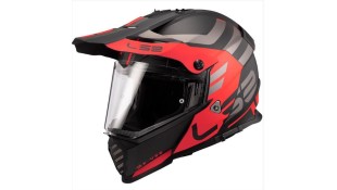 LS2 MX436 PIONEER EVO ADVENTURER MATT BLACK RED 3XL ΕΞΟΠΛΙΣΜΟΣ