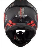 LS2 MX436 PIONEER EVO ADVENTURER MATT BLACK RED 3XL ΕΞΟΠΛΙΣΜΟΣ