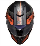 LS2 MX436 PIONEER EVO ADVENTURER M.BLACK ORANGE 3XL ΕΞΟΠΛΙΣΜΟΣ