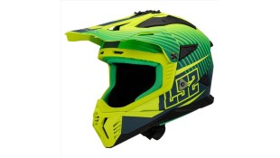 LS2 MX708 FAST II DUCK MATT GREEN H-Y YELLOW M