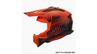 LS2 MX708 FAST II DUCK MATT H-V ORANGE RED M
