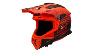 LS2 MX708 FAST II DUCK MATT H-V ORANGE RED XL