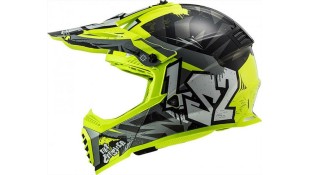 LS2 MX437 FAST EVO CRUSHER BLACK H-V YELLOW 3XL ΕΞΟΠΛΙΣΜΟΣ