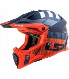 LS2 MX437 FAST EVO XCODE MATT FL.ORANGE BLUE 3XL ΕΞΟΠΛΙΣΜΟΣ