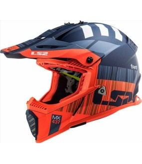 LS2 MX437 FAST EVO XCODE MATT FL.ORANGE BLUE XS ΕΞΟΠΛΙΣΜΟΣ