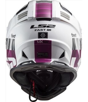 LS2 MX437 FAST EVO XCODE GLOSS WHITE VIOLET XS ΕΞΟΠΛΙΣΜΟΣ