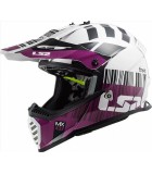 LS2 MX437 FAST EVO XCODE GLOSS WHITE VIOLET XS ΕΞΟΠΛΙΣΜΟΣ