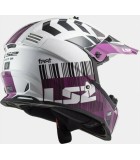 LS2 MX437 FAST EVO XCODE GLOSS WHITE VIOLET XS ΕΞΟΠΛΙΣΜΟΣ