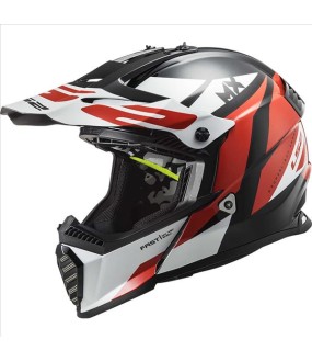 LS2 MX437 FAST EVO STRIKE BLACK WHITE RED 3XL ΕΞΟΠΛΙΣΜΟΣ