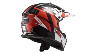 LS2 MX437 FAST EVO STRIKE BLACK WHITE RED 3XL ΕΞΟΠΛΙΣΜΟΣ