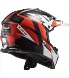 LS2 MX437 FAST EVO STRIKE BLACK WHITE RED 3XL ΕΞΟΠΛΙΣΜΟΣ