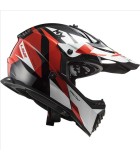 LS2 MX437 FAST EVO STRIKE BLACK WHITE RED 3XL ΕΞΟΠΛΙΣΜΟΣ