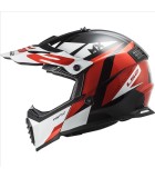 LS2 MX437 FAST EVO STRIKE BLACK WHITE RED 3XL ΕΞΟΠΛΙΣΜΟΣ