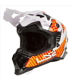 LS2 MX700 SUBVERTER ASTRO GLOSS WHITE ORANGE 3XL ΕΞΟΠΛΙΣΜΟΣ