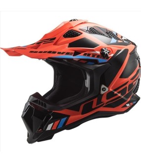 LS2 MX700 SUBVERTER EVO II STOMP FLUO ORANGE BLACK L