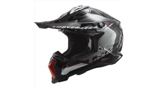 LS2 MX700 SUBVERTER EVO II ARCHED BLACK SILVER TITAN. M