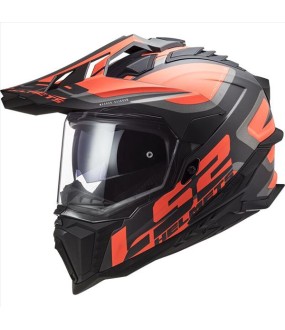 LS2 MX701 EXPLORER ALTER MATT BLACK FL.ORANGE L