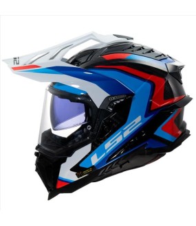 LS2 MX701 C EXPLORER FRONTIER II GLOSS WHITE BLUE L