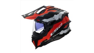 LS2 MX701 C EXPLORER TRICK WHITE RED L