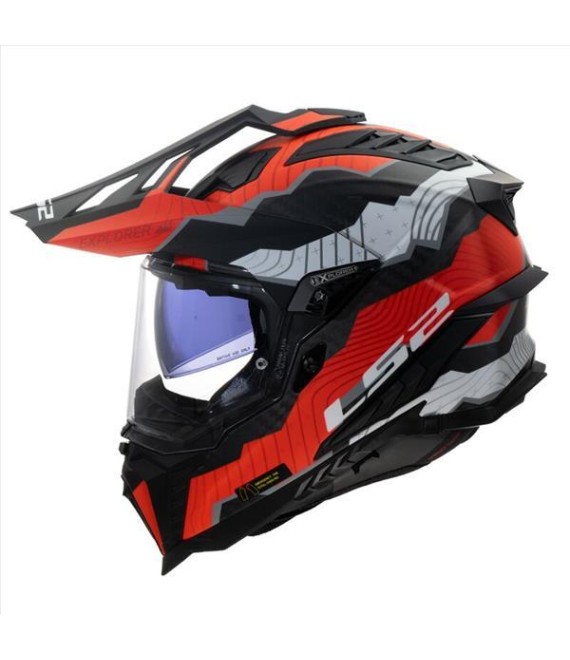 LS2 MX701 C EXPLORER EXTEND MATT RED L ΕΞΟΠΛΙΣΜΟΣ LS2 MX701 C EXPLORER TRICK WHITE RED L