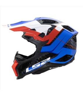 LS2 MX703 X-FORCE GALUO GLOSS WHITE RED BLUE XL
