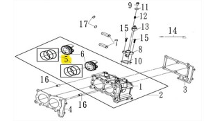 ΕΛΑΤΗΡΙΑ ΠΙΣΤΟΝΙΟΥ (ΣΕΤ) SYM MAXSYM TL 500/508 ΑΝΤΑΛΛΑΚΤΙΚΑ