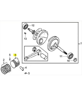 ΠΙΣΤΟΝΙ STD 39mm SYM FIDDLE II/ORBIT/SMILE 50