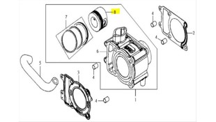 ΠΙΣΤΟΝΙ ΣΚΕΤΟ STD 61mm SYM GTS/JOYRIDE/HD