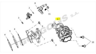 ΣΩΜΑ ΨΕΚΑΣΜΟΥ SYM VF 185i E5 ΑΝΤΑΛΛΑΚΤΙΚΑ