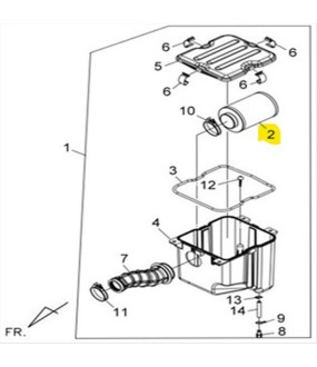 ΦΙΛΤΡΟ ΑΕΡΟΣ ΕΣΩΤΕΡΙΚΟ ΜΕ ΒΑΣΗ SYM 17202-REA-000