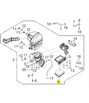 ΦΙΛΤΡΟ ΑΕΡΟΣ ΕΣΩΤΕΡΙΚΟ SYM MAXSYM TL 508 ΑΝΤΑΛΛΑΚΤΙΚΑ