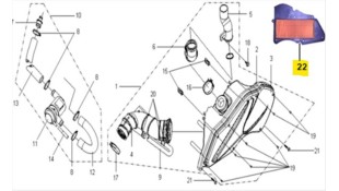 ΦΙΛΤΡΟ ΑΕΡΟΣ ΕΣΩΤΕΡΙΚΟ SYM VS 125/150 SPARE PARTS