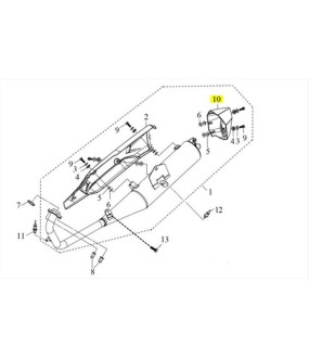 ΚΑΛΥΜΜΑ ΕΞΑΤΜΙΣΗΣ ΠΙΣΩ SYM VF 185 E5+ 
