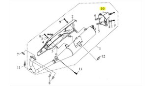 ΚΑΛΥΜΜΑ ΕΞΑΤΜΙΣΗΣ ΠΙΣΩ SYM VF 185 E5+