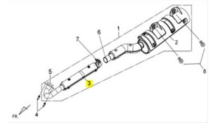 ΣΩΛΗΝΑΣ ΕΞΑΤΜΙΣΗΣ SYM QUADLANDER 600 ΑΝΤΑΛΛΑΚΤΙΚΑ