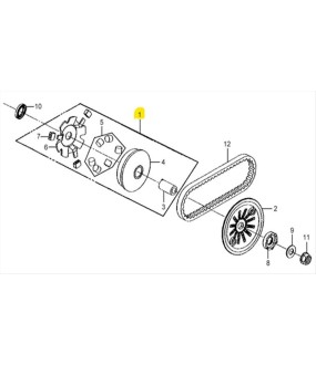 ΤΡΟΧΑΛΙΑ ΕΜΠΡΟΣ SYM MIO 50 ΑΝΤΑΛΛΑΚΤΙΚΑ ΤΡΟΧΑΛΙΑ ΕΜΠΡΟΣ SYM MIO 50