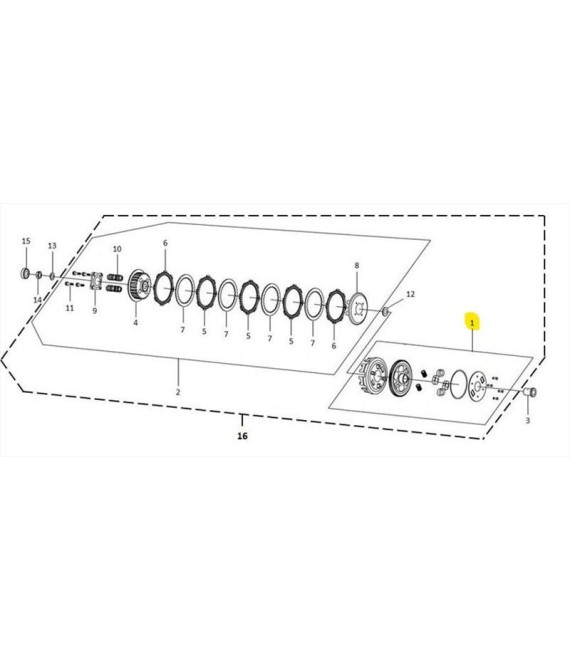 ΚΑΜΠΑΝΑ ΔΙΣΚΩΝ ΣΥΜΠΛΕΚΤΗ SYM VF 185 ΑΝΤΑΛΛΑΚΤΙΚΑ ΚΑΜΠΑΝΑ ΔΙΣΚΩΝ ΣΥΜΠΛΕΚΤΗ SYM VF 185