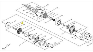 ΔΑΚΤΥΛΙΔΙ ΕΜΠΡΟΣΘΙΟΥ ΦΥΓΟΚΕΝΤΡΙΚΟΥ SYM QUADRAIDER 600 ΑΝΤΑΛΛΑΚΤΙΚΑ