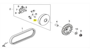 ΡΑΟΥΛΟ ΕΜΠΡΟΣΘΙΟΥ ΦΥΓΟΚΕΝΤΡΙΚΟΥ SYM CITYCOM/CRUISYM/GTS/HD/JOYMAX/QUADLANDER