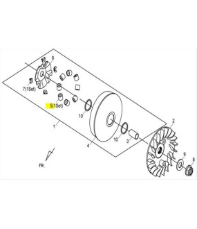 ΜΠΙΛΙΕΣ ΦΥΓΟΚΕΝΤΡΙΚΟΥ ΣΕΤ 8 TEM. SYM 30x18 15gr 