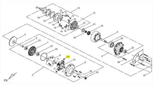 ΦΩΛΙΕΣ ΠΛΑΣΤΙΚΕΣ ΦΥΓΟΚΕΝΤΡΙΚΟΥ ΣΕΤ SYM QUADRAIDER 600 ΑΝΤΑΛΛΑΚΤΙΚΑ