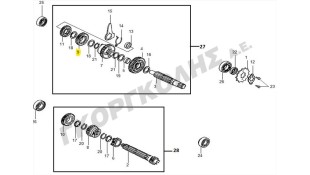 ΓΡΑΝΑΖΙ 3ης ΔΕΥΤΕΡΕΥΩΝ (27T) SYM VF 125 E5 ΑΝΤΑΛΛΑΚΤΙΚΑ