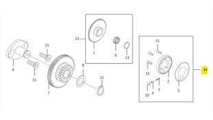 ΚΟΜΠΛΕΡ ΜΙΖΑΣ (ΜΠΙΛΙΟΦΟΡΟΣ) SYM VF 125 E5+ ΑΝΤΑΛΛΑΚΤΙΚΑ