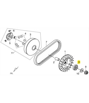 ΚΟΜΠΛΕΡ ΕΜΠΡΟΣΘΙΟΥ ΦΥΓΟΚΕΝΤΡΙΚΟΥ SYM TRACKRUNNER 200 ΑΝΤΑΛΛΑΚΤΙΚΑ