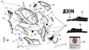 ΦΑΝΟΣ ΕΜΠΡΟΣΘΙΟΣ ΔΕΞΙΟΣ ΠΛΗΡΗΣ SYM QUADLANDER