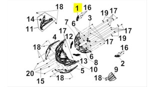 ΦΑΝΟΣ ΘΕΣΕΩΣ ΔΕΞΙΟΣ SYM CRUISYM 300i α E5+ SPARE PARTS
