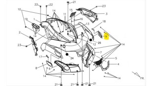 ΦΛΑΣ ΕΜΠΡΟΣΘΙΟ ΑΡΙΣΤΕΡΟ SYM QUADLANDER 300 SPARE PARTS