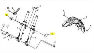 ΑΝΤΑΝΑΚΛΑΣΤΙΚΟ ΕΜΠΡΟΣΘΙΟΥ ΦΤΕΡΟΥ SYM VF 185